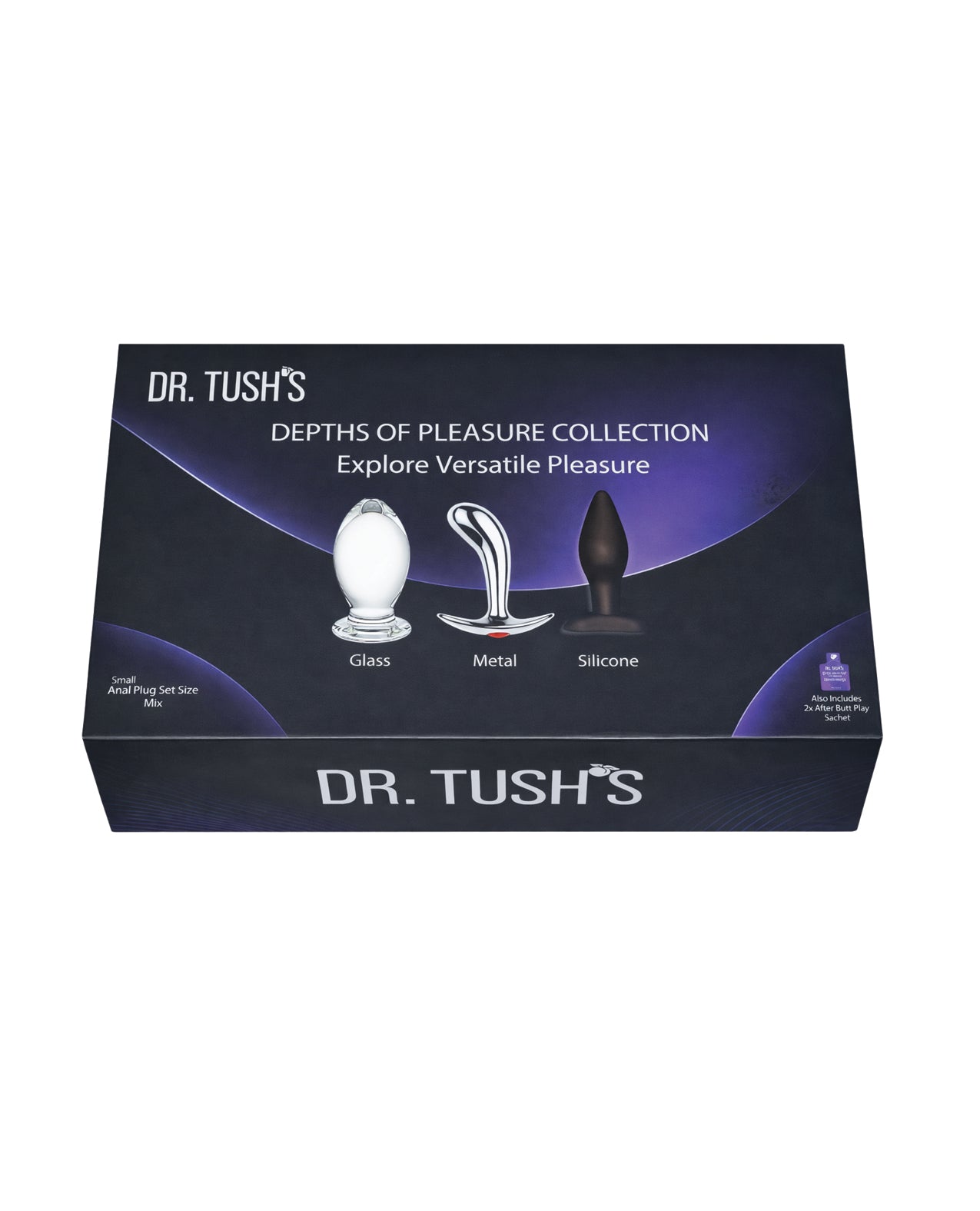 Dr. Tush's Depths of Pleasure Collection Anal Plug Set - Glass, Metal, Silicone