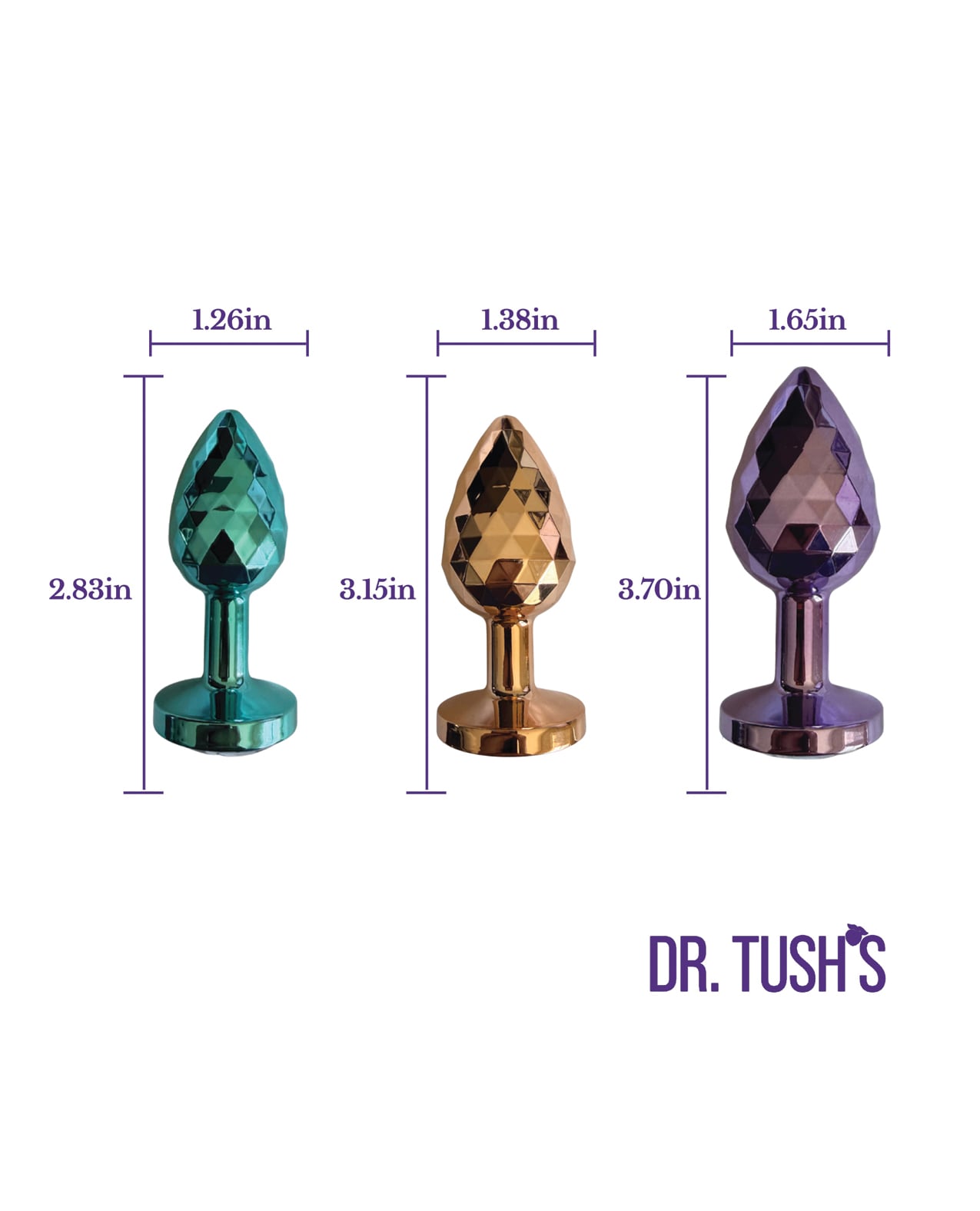 Dr. Tush's Dragon Pearls Collection Anal Plug Set - Metal