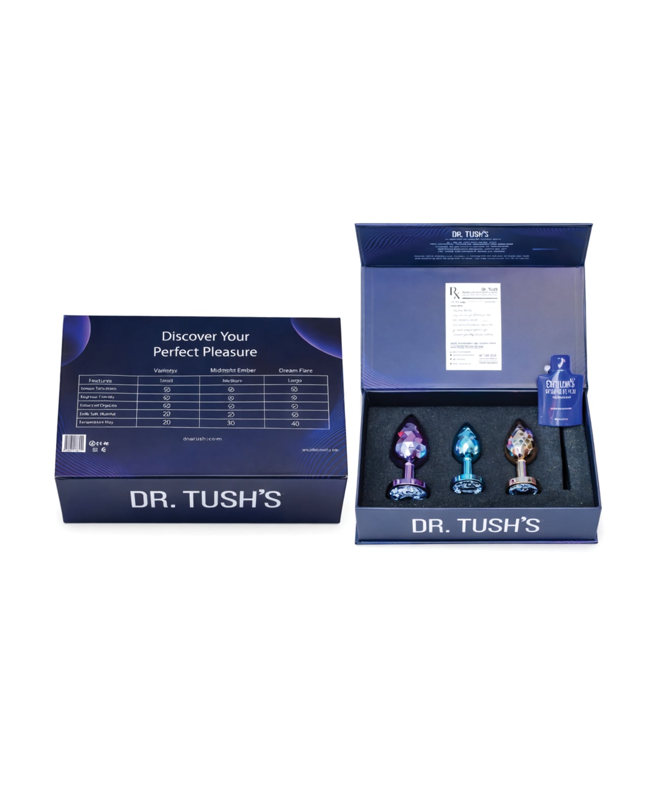 Dr. Tush's Dragon Pearls Collection Anal Plug Set - Metal