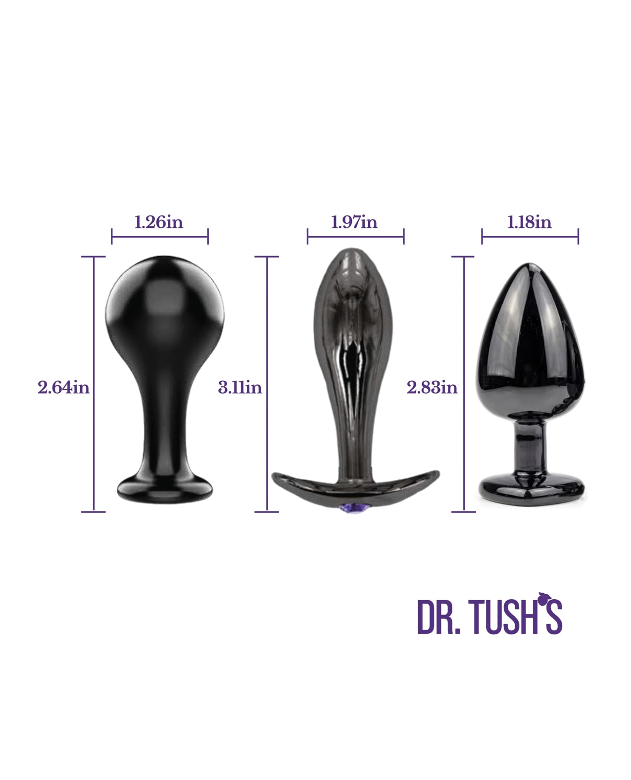 Dr. Tush's Bad Decisions Collection Anal Plug Set - Metal