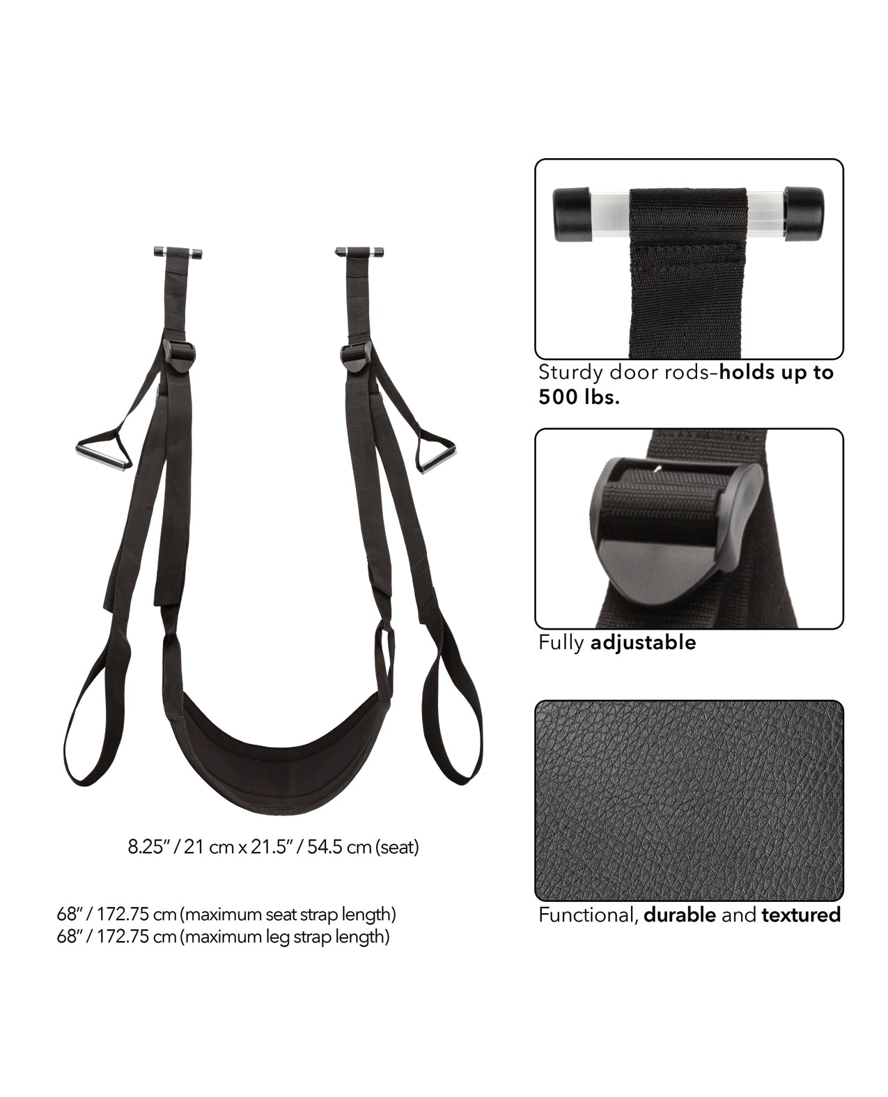 Nocturnal Collection Sex Swing - Black
