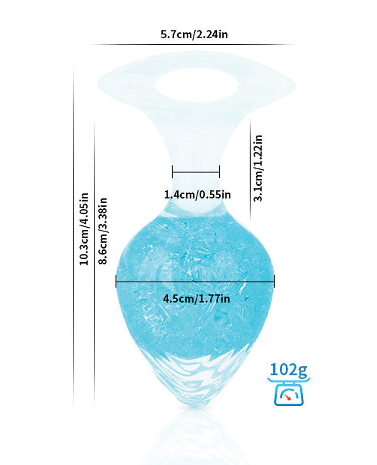 Fox Tail Large Plug - Blue