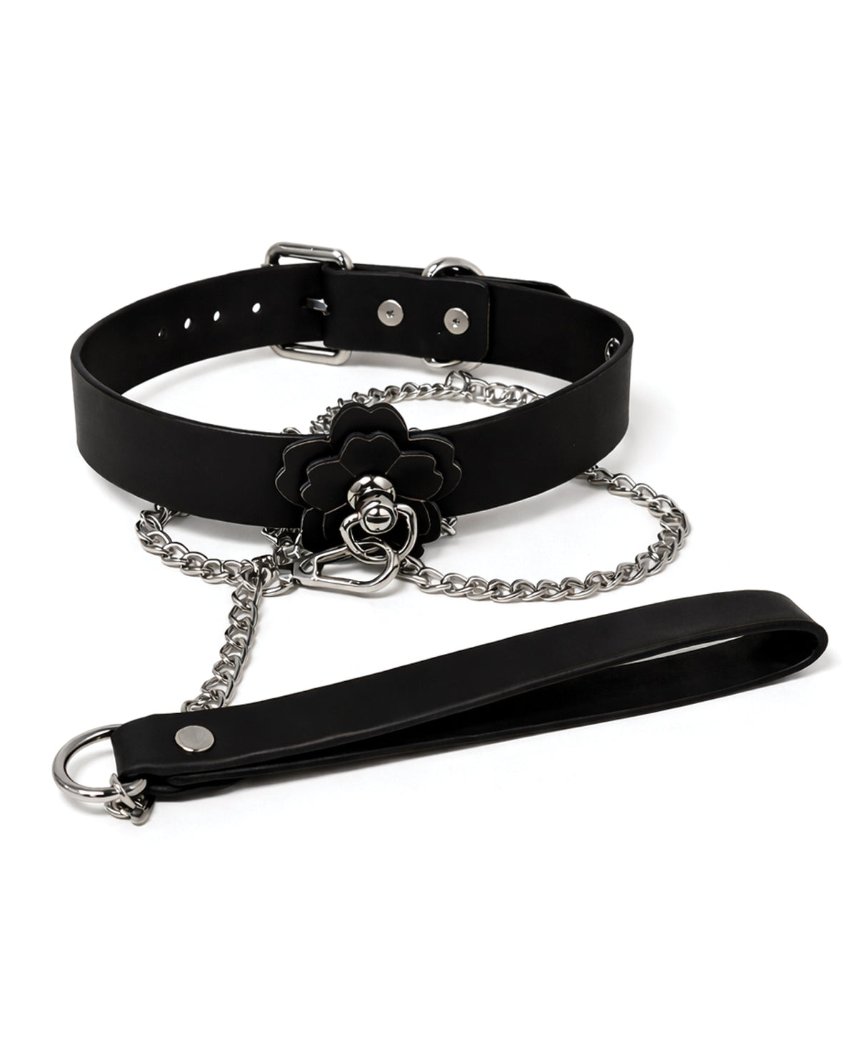 Heat Tease Flower Collar - Black/Pink