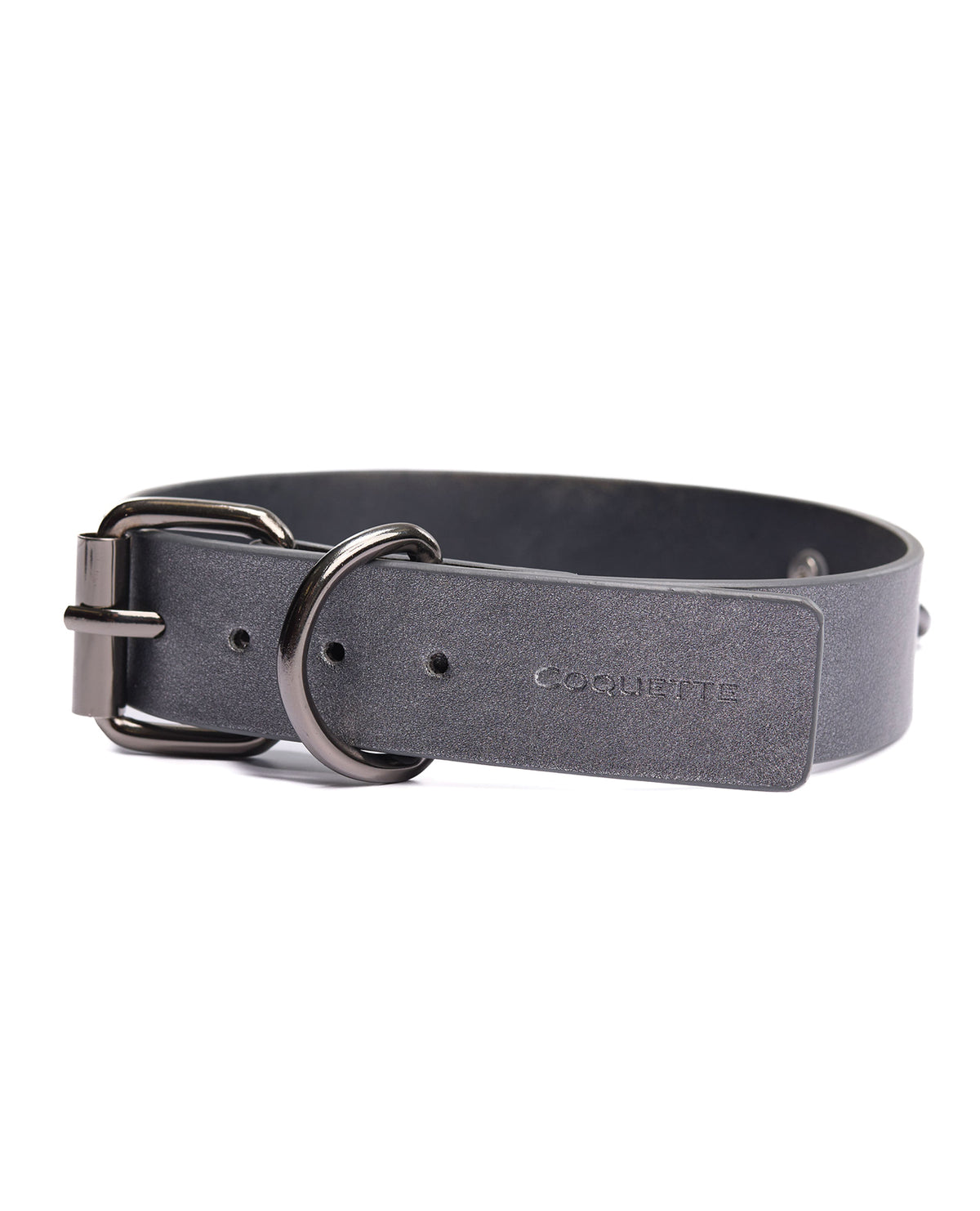 Pleasure Collection Gunmetal Glam Collar & Leash w/Removable Chain