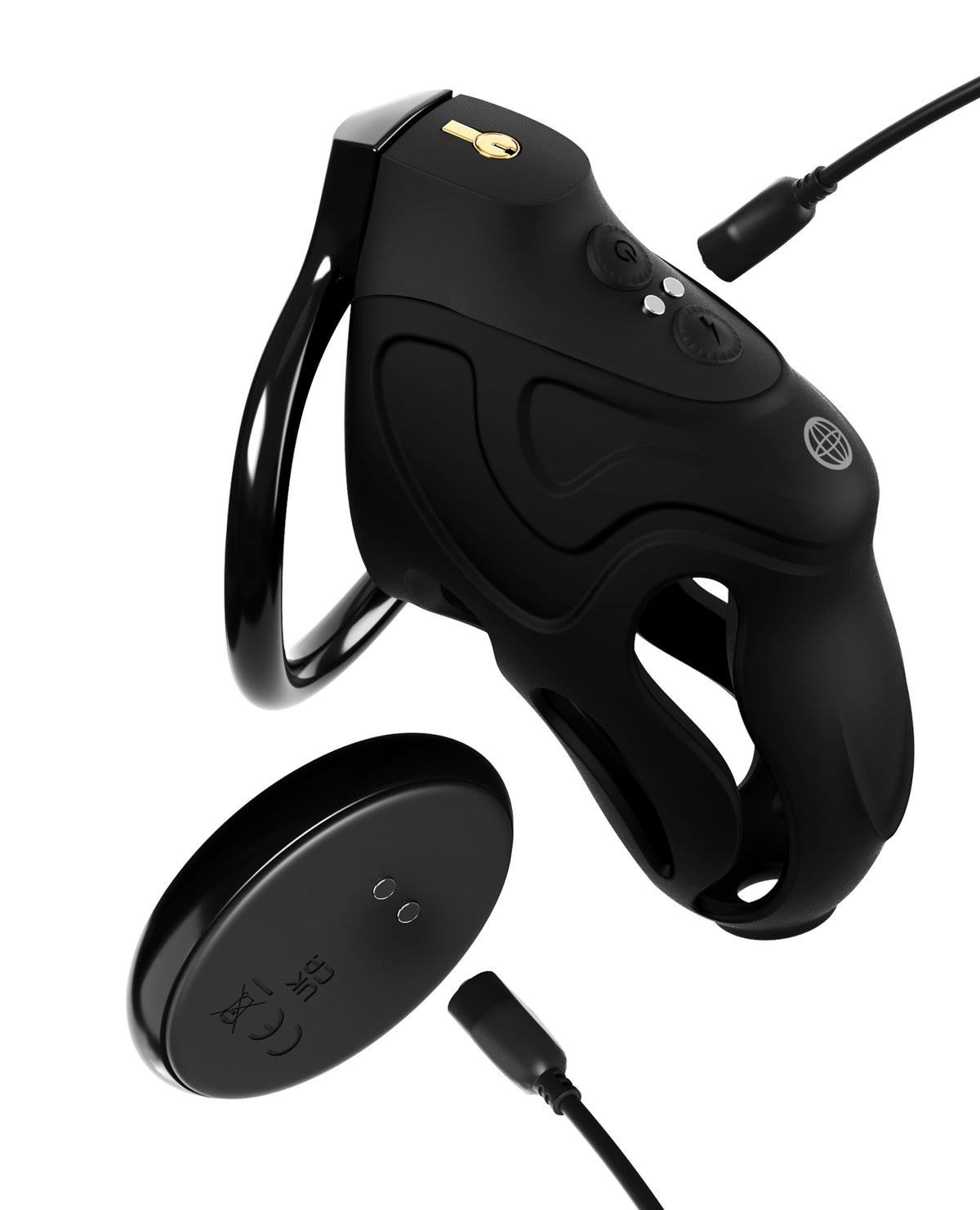 Fantasy C-Ringz Control Core Elite Remote Controlled Vibrating & Electro-Stim Cock Blocker - Black