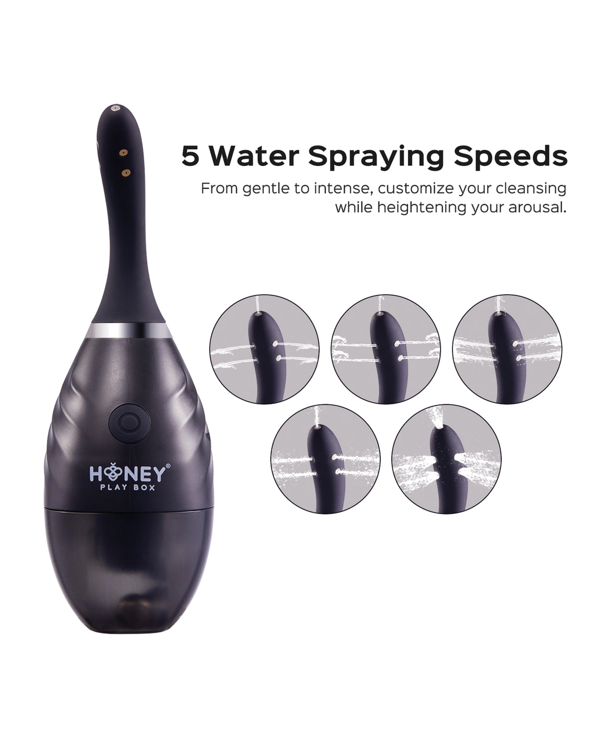Bulby Auto Spray Anal Douche System - Black