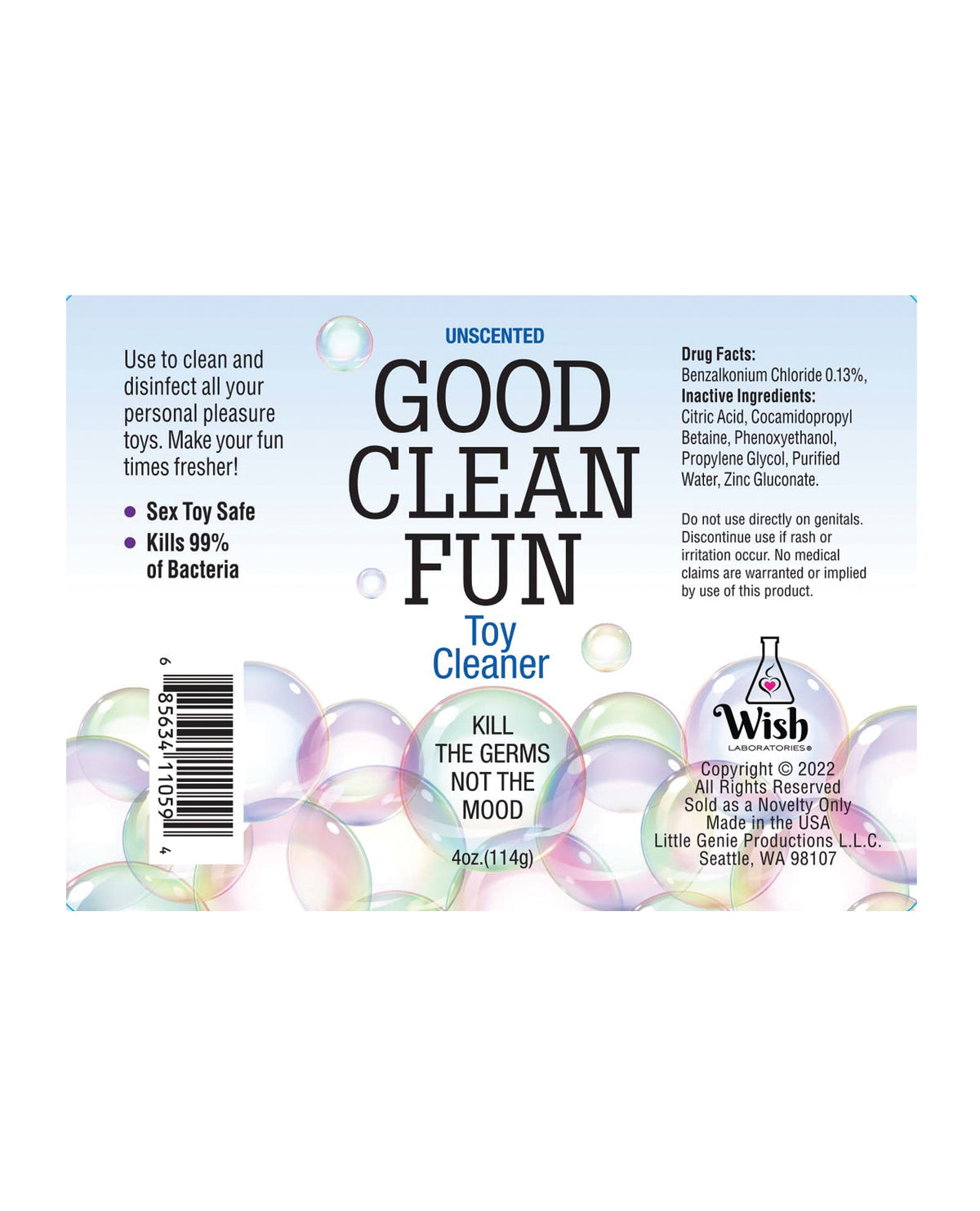 Good Clean Fun Toy Cleaner - 4 oz Unscented