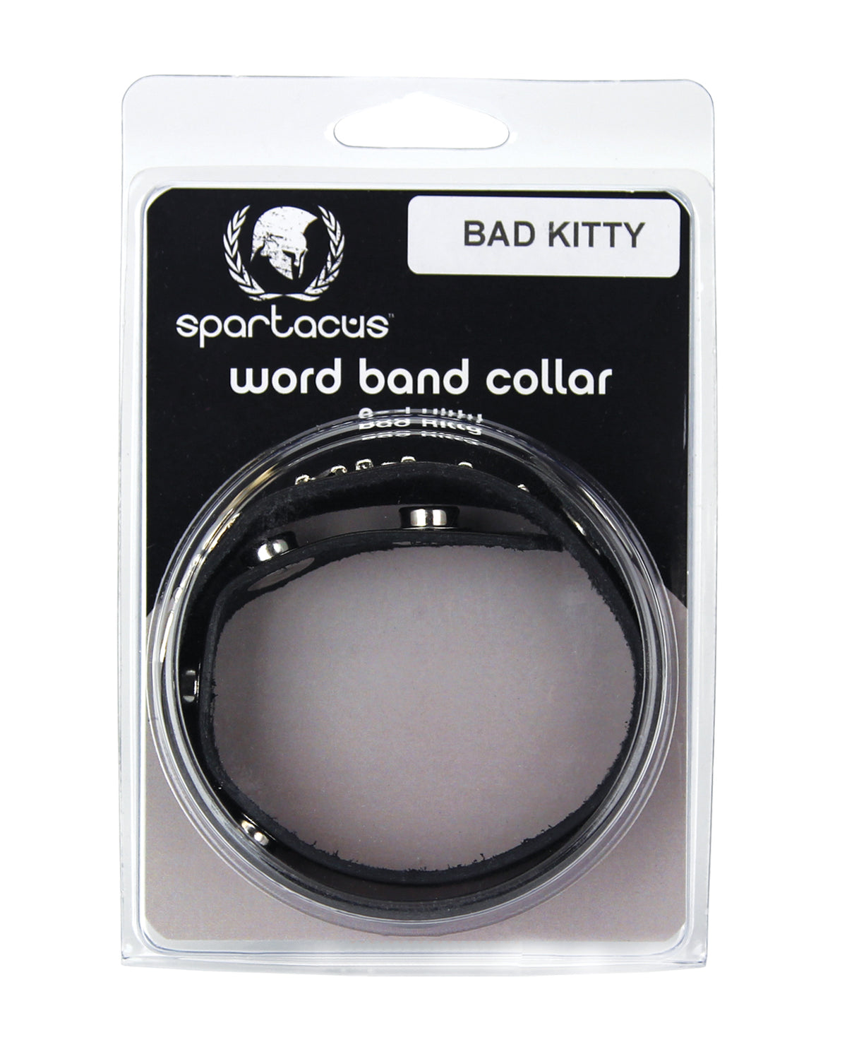 Spartacus BAD KITTY Leather Collar - Black