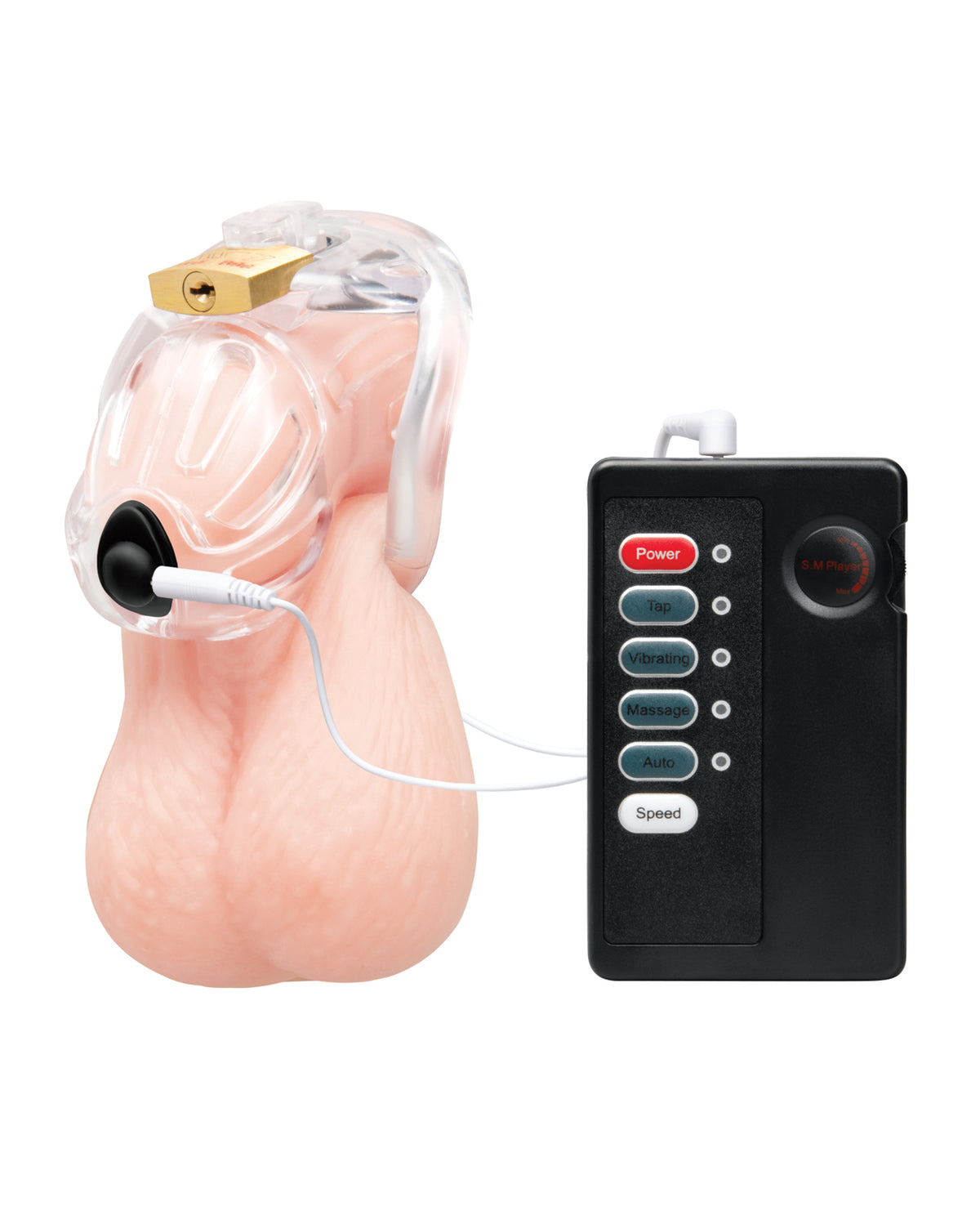 Electroshock 1.75" Acrylic See Thru Chastity Cock Cage