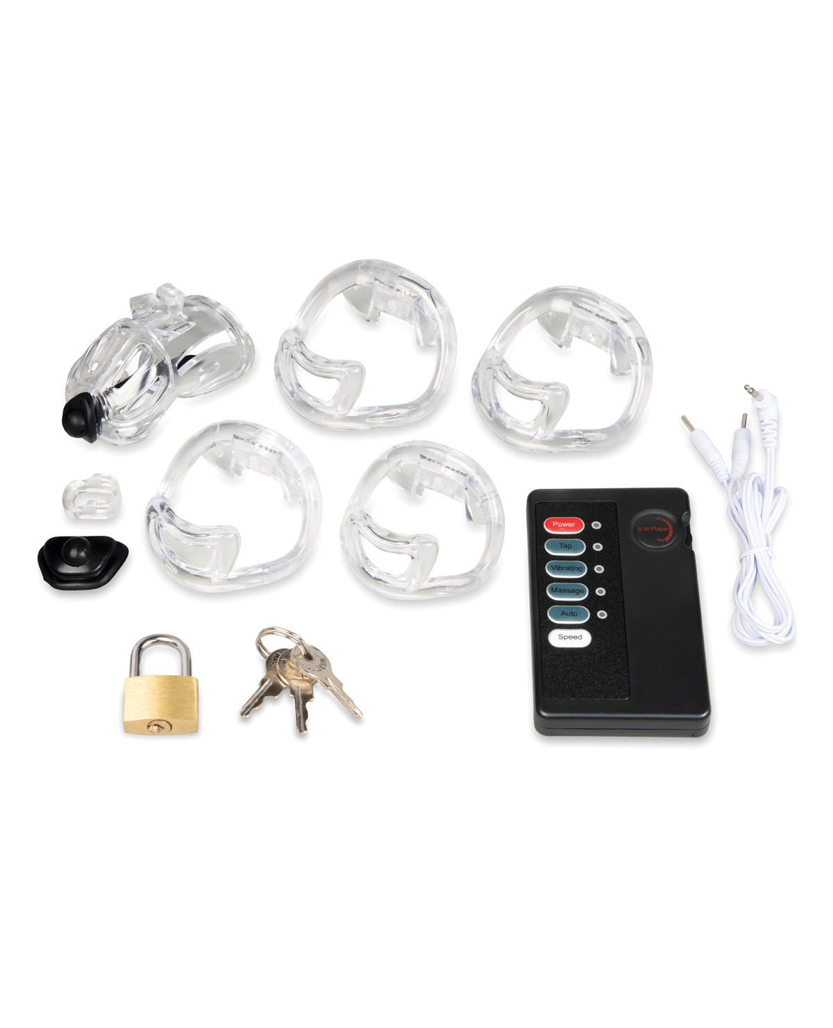 Electroshock 1.75" Acrylic See Thru Chastity Cock Cage
