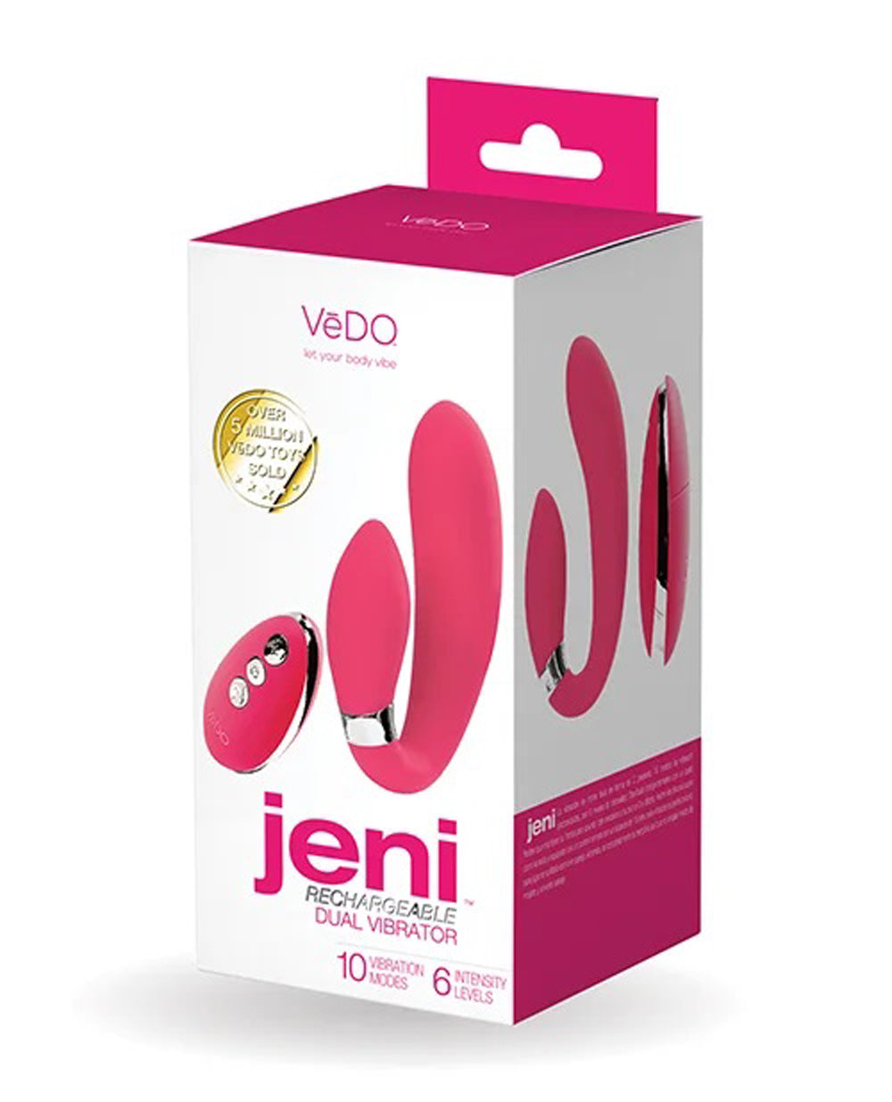 Jeni C-Shaped Dual Motor Vibe With Remote