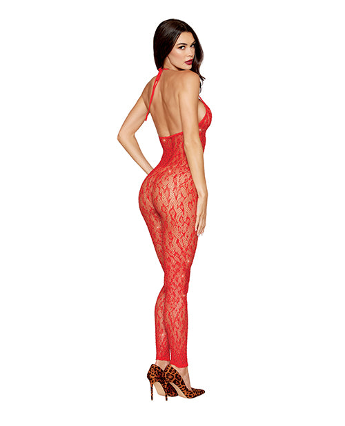 Leopard Pattern Seamless Bodystocking w/Gold Details