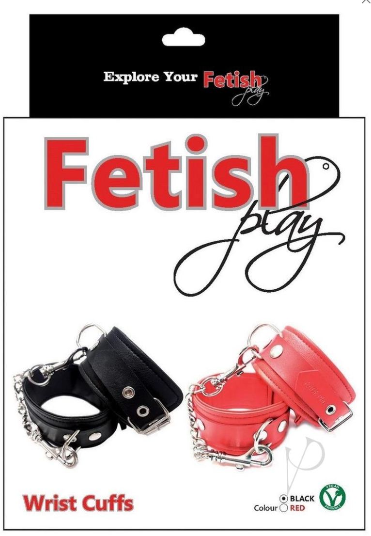 Fetish Play Wrist Cuffs - Black