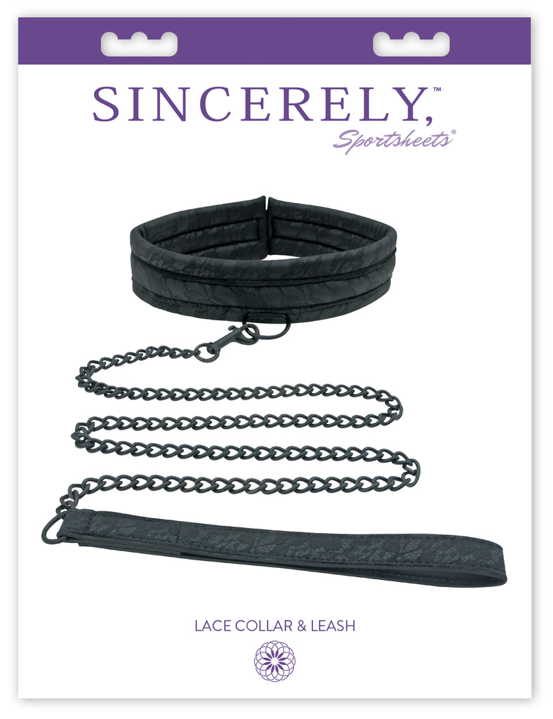 Sincerely Lace Collar and Leash - Cupid's Closet