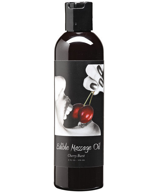 Earthly Body Edible Massage Oil 8 oz. - Cherry - Cupid's Closet