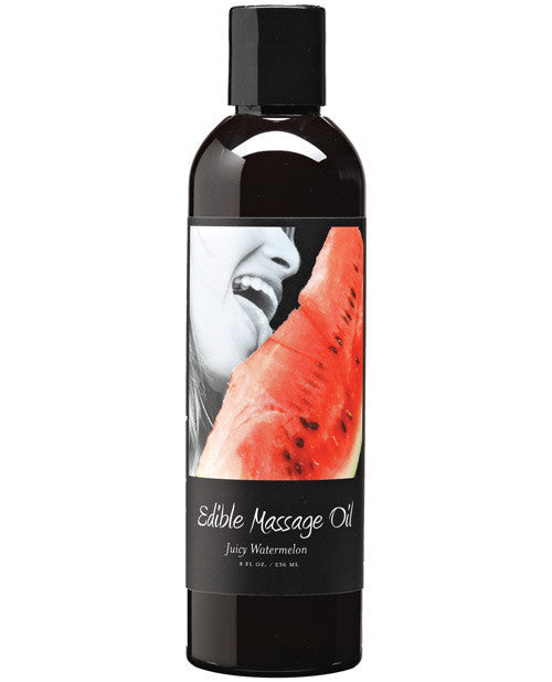 Earthly Body Edible Massage Oil 8 oz. - Watermelon - Cupid's Closet