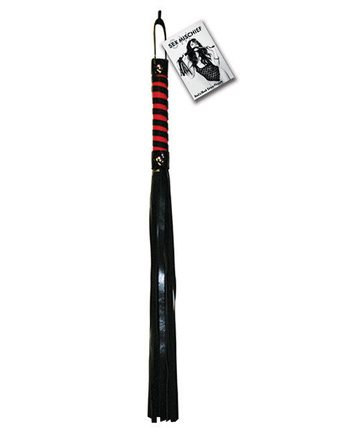 S&M Red & Black Stripe Flogger - Cupid's Closet