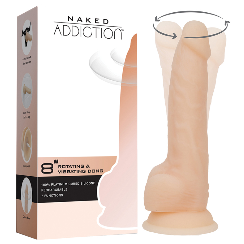 Rotating & Vibrating Vanilla 8"