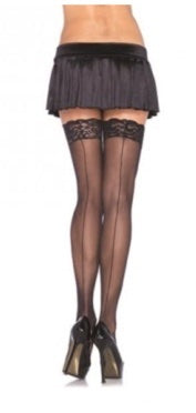 SHEER STOCKINGS WITH BACKSEAM-QUEEN SIZED