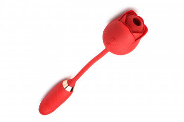 Romping Rose Suction and Thrusting Vibrator